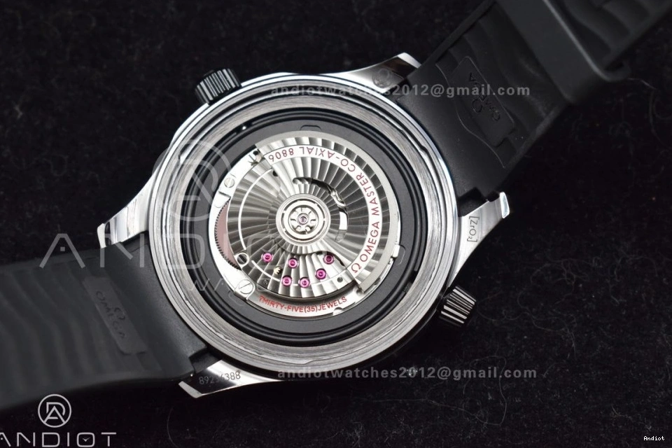 Dial 43.5mm Black Strap Black Best Ceramic 300m Edition Seamaster A8806 Rubber 1:1 Black VSF on 1118